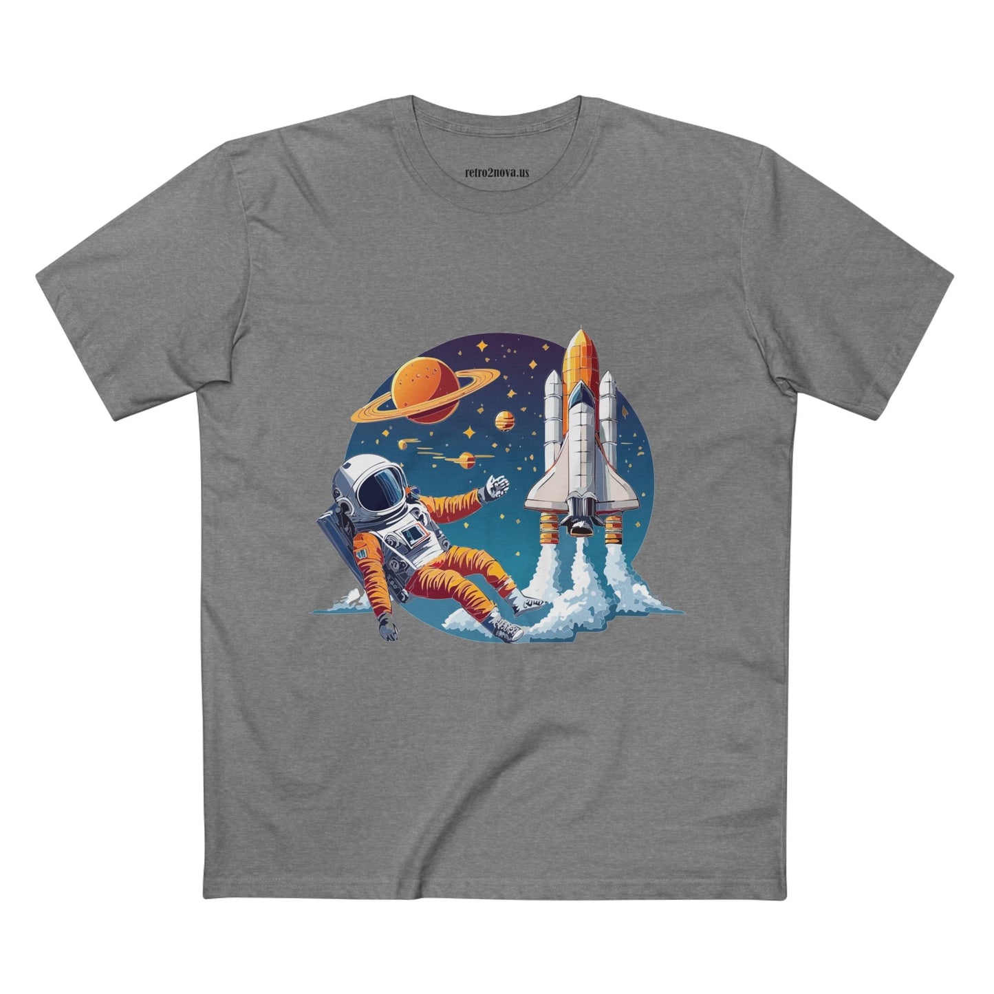 Cosmos Astronaut Shirt CS 24 Unisex Premium Cotton Tee With Original Art Design Retro2Nova
