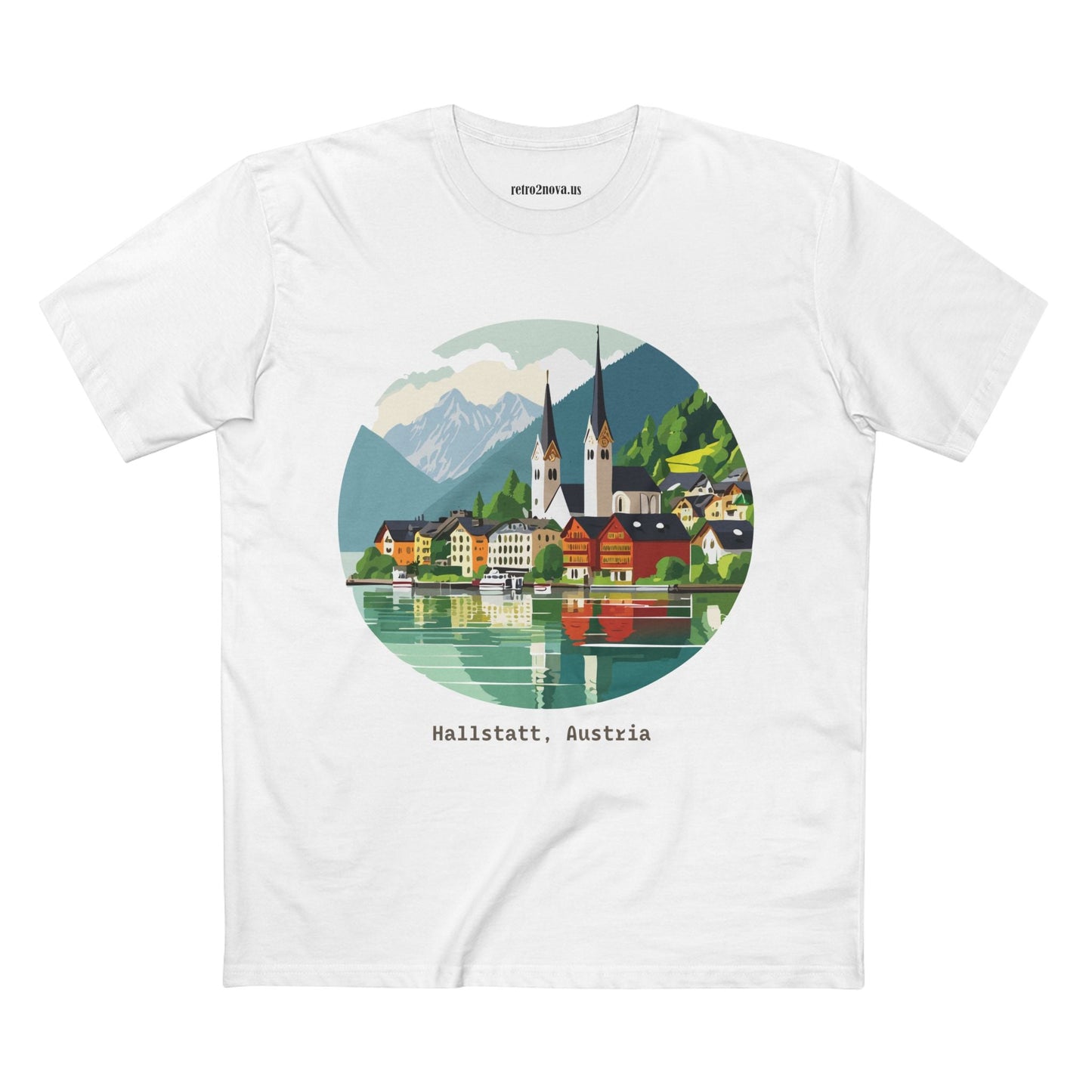 Retro2Nova Unisex Travel Shirt Austria Art Design Original Art Collection Premium Cotton Tee TT 12