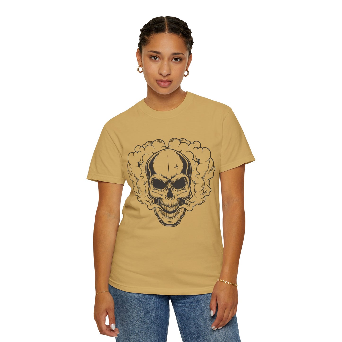 Unisex-T-Shirt aus Baumwolle mit Totenkopf 