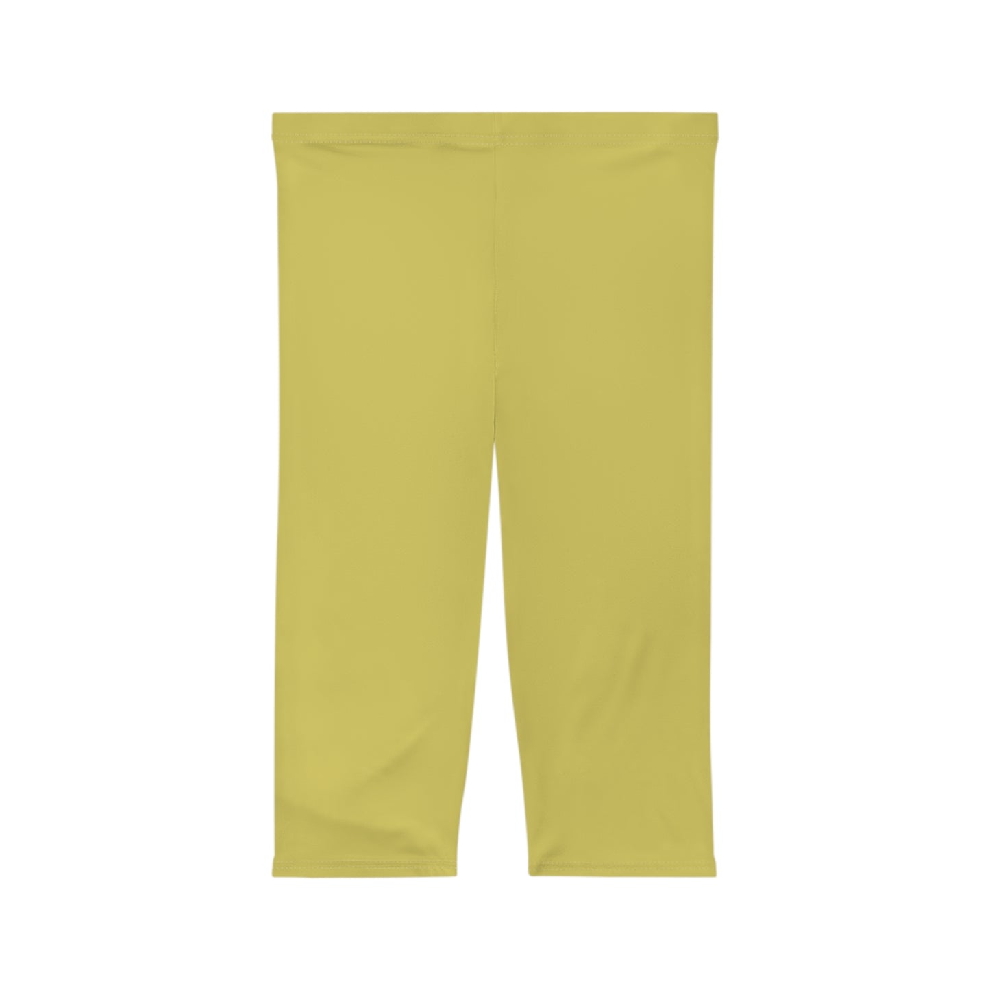 Golden Sand Color Women's Brushed Suede Poly Span Casual Capri Leggings XS-2XL