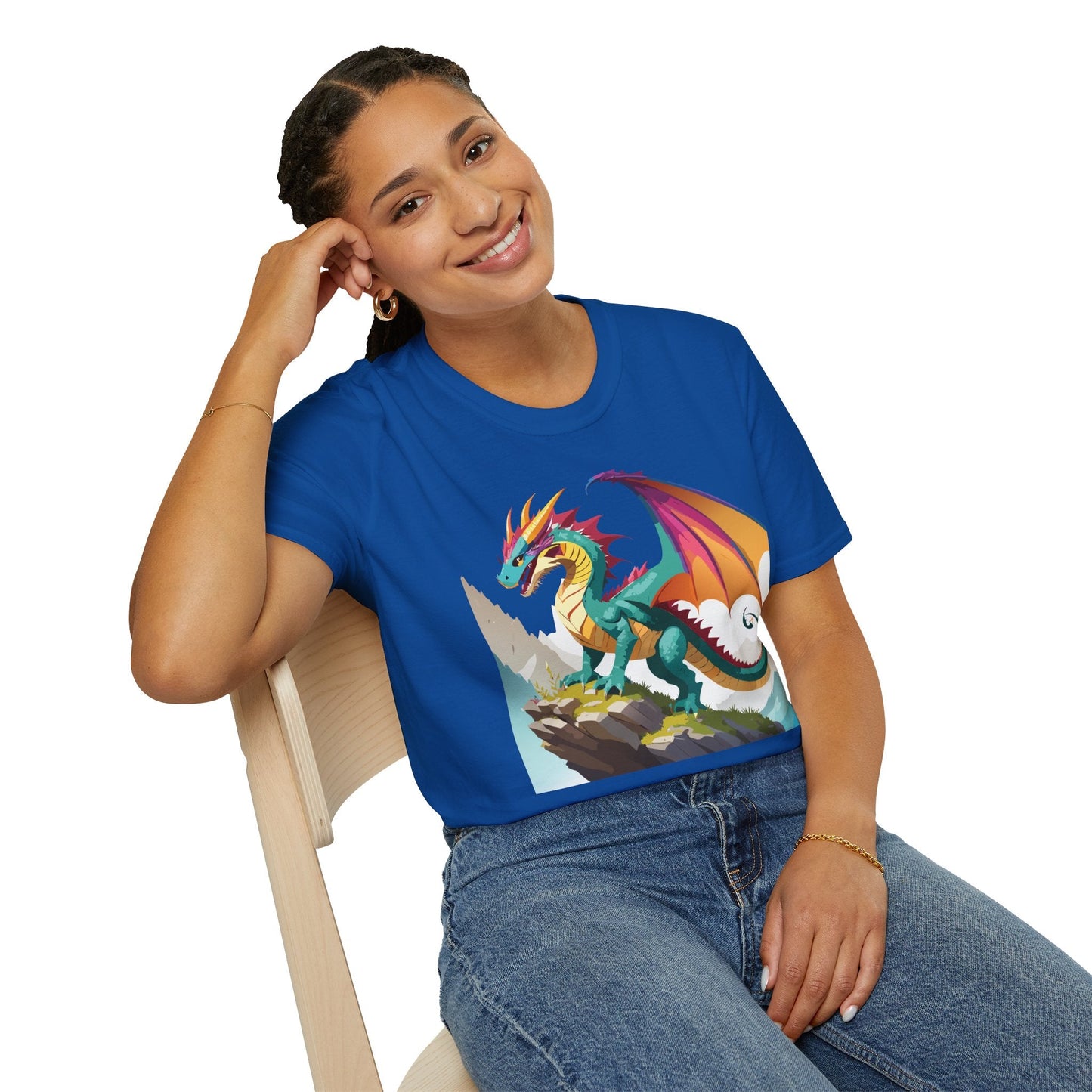 Dragon T Shirt Unisex Dragon Shirt With Animal Art Design Softstyle Cotton Tee Shirt