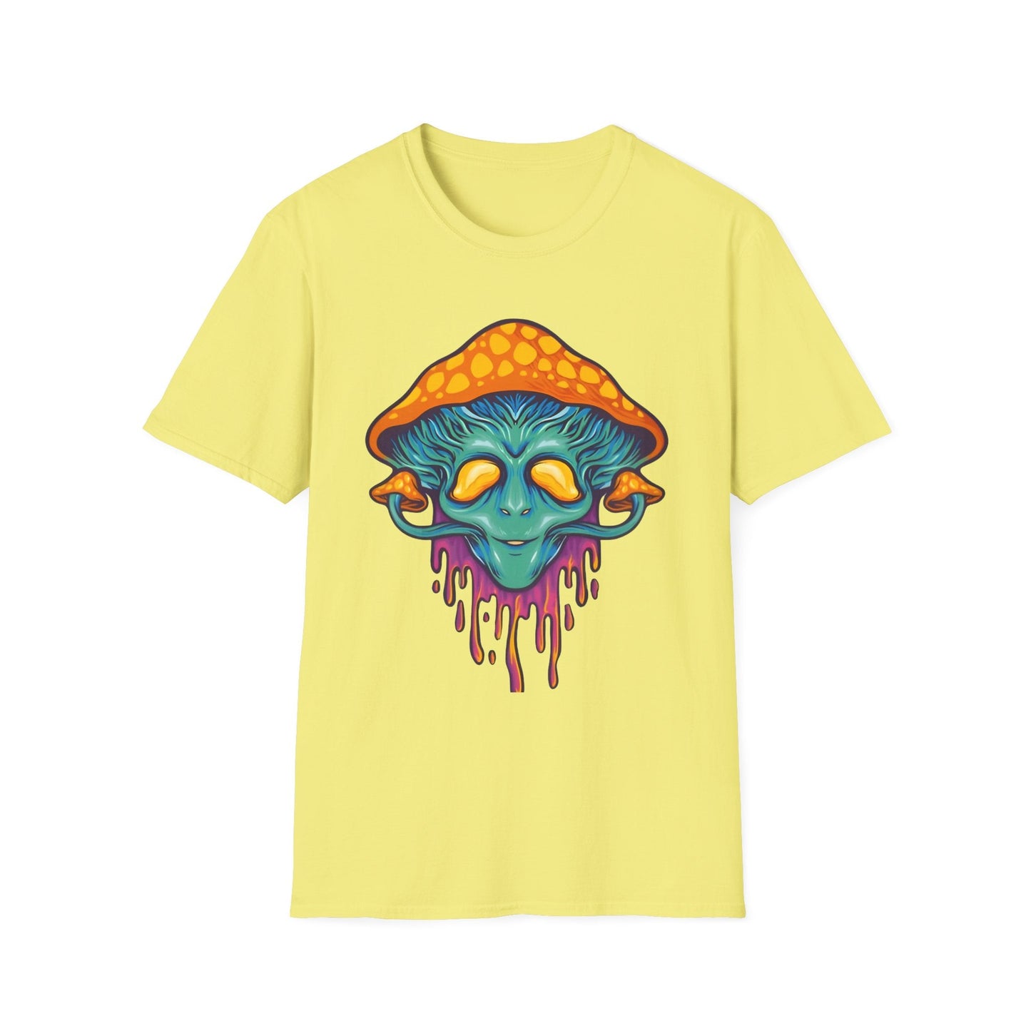 Mashroom T Shirt Unisex Funny Mushroom Design Tee 100 Percent Cotton Softstyle Collection