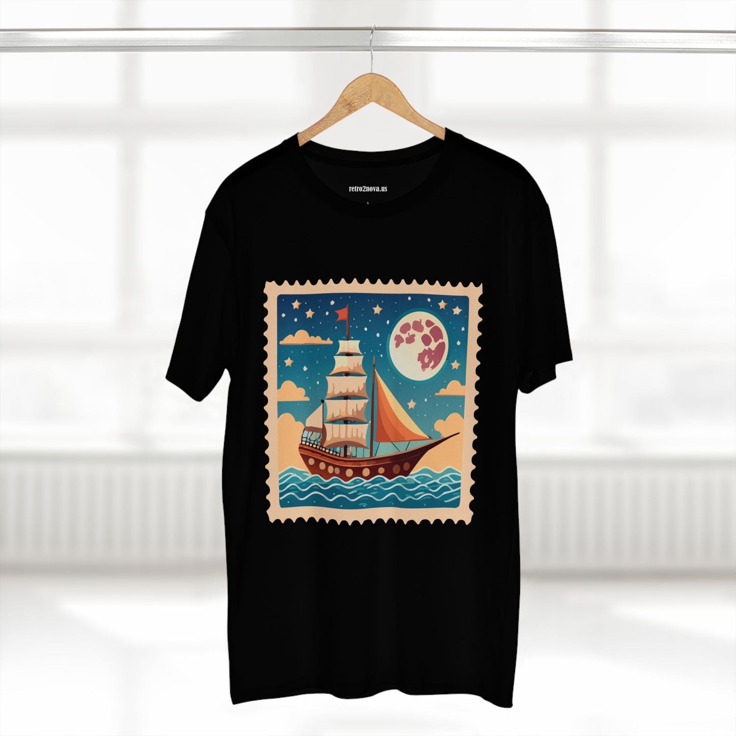 Postage Stamp Shirt Unisex Premium Cotton Tee With Original Art Design By Retro2Nova