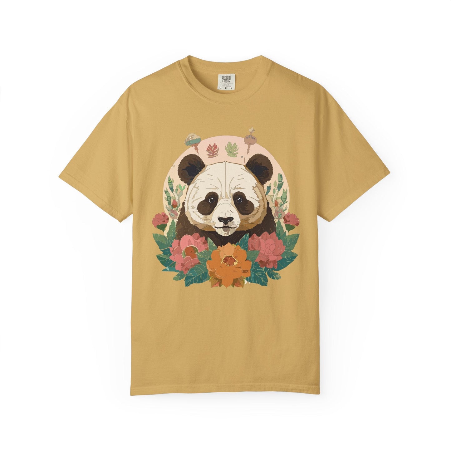 Panda Portrait Graphic T-Shirt Unisex Cotton Floral Animal Art Tee p2