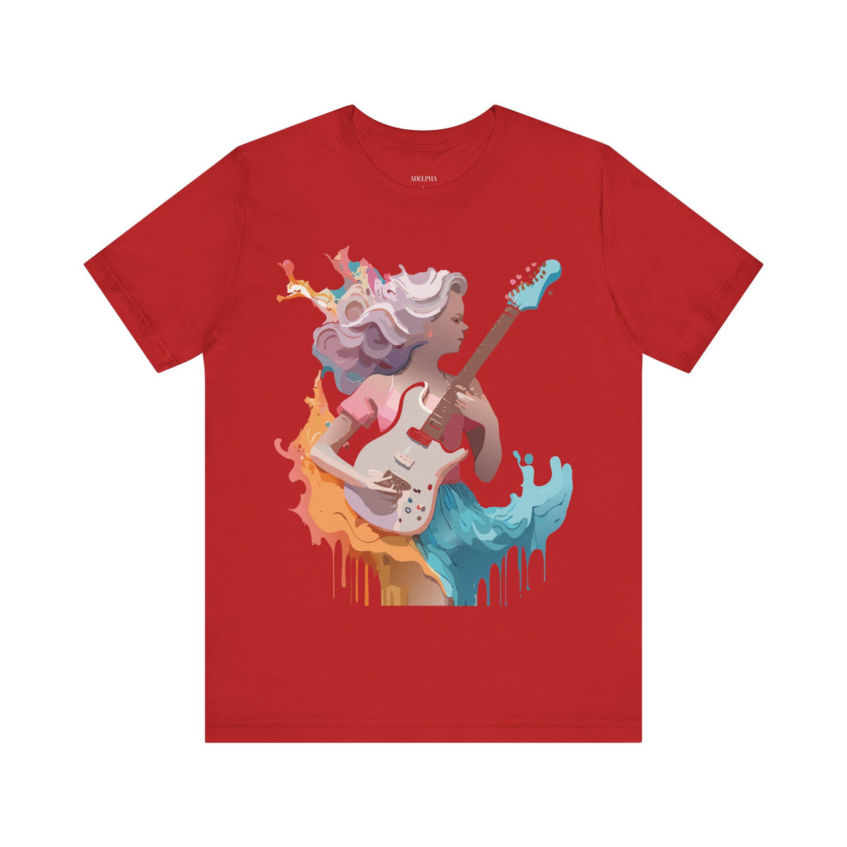 Music Graphic Unisex Cotton Bella+Canvas Tee with Art Design m100