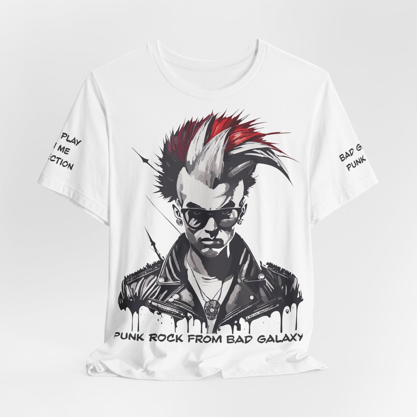 Punk Rock Tee Shirt From Bad Galaxy Made To Order 100 Cotton Free Shipping Eco Friendly Inks