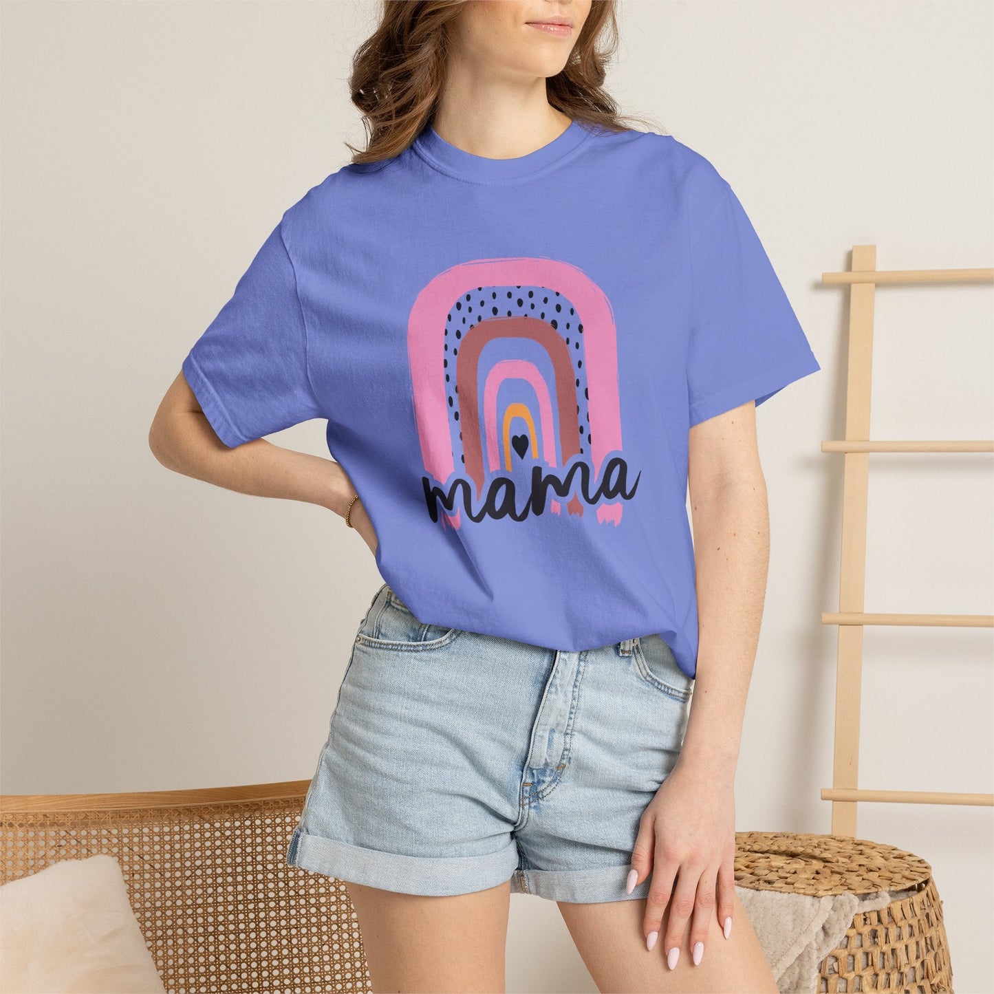 Mom T-shirt Mother's Day Mama Tee Unisex Comfort Colors Garment-Dyed Cotton h24