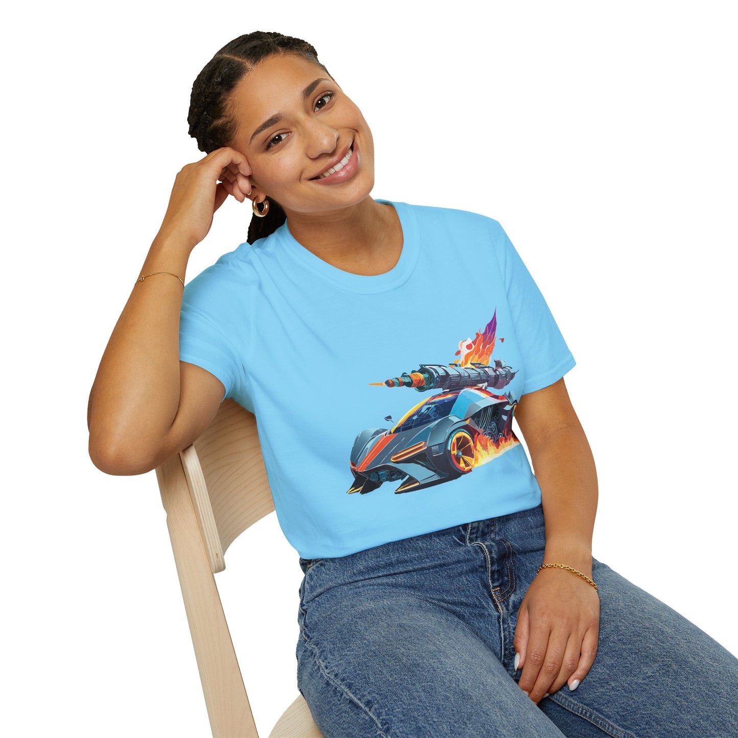 Car T Shirt for Car Lovers Unisex Softstyle Tee 64000 Hot Wheels Design Shirt with Cars