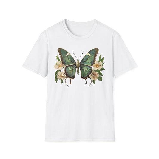 Butterfly Shirt Monarch Style Unisex T Shirt Gildan Softstyle 64000 100 Percent Ring Spun Cotton