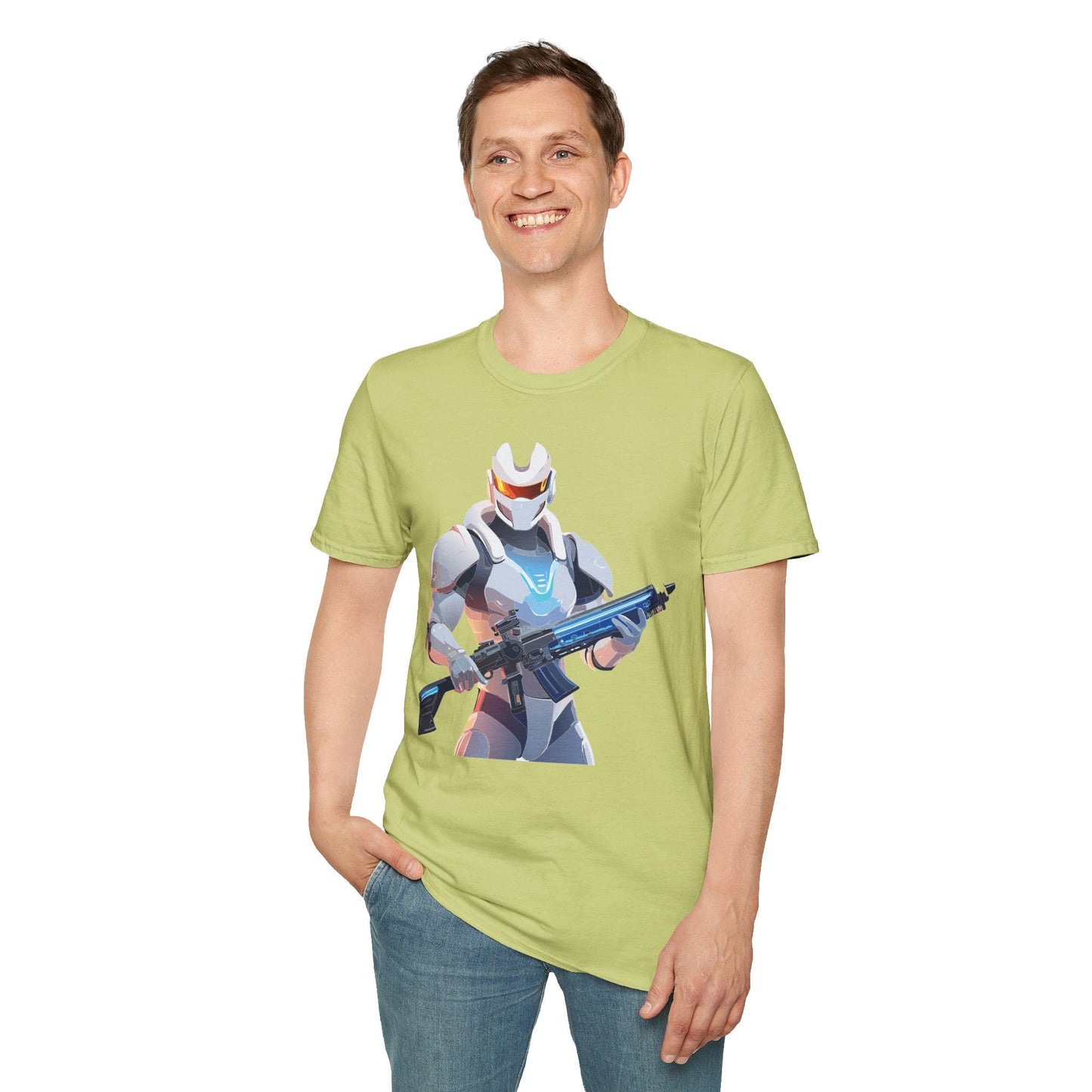 Robocop T Shirt Unisex Gildan Softstyle 64000 100 Percent Ring Spun Cotton Tee With Artwork