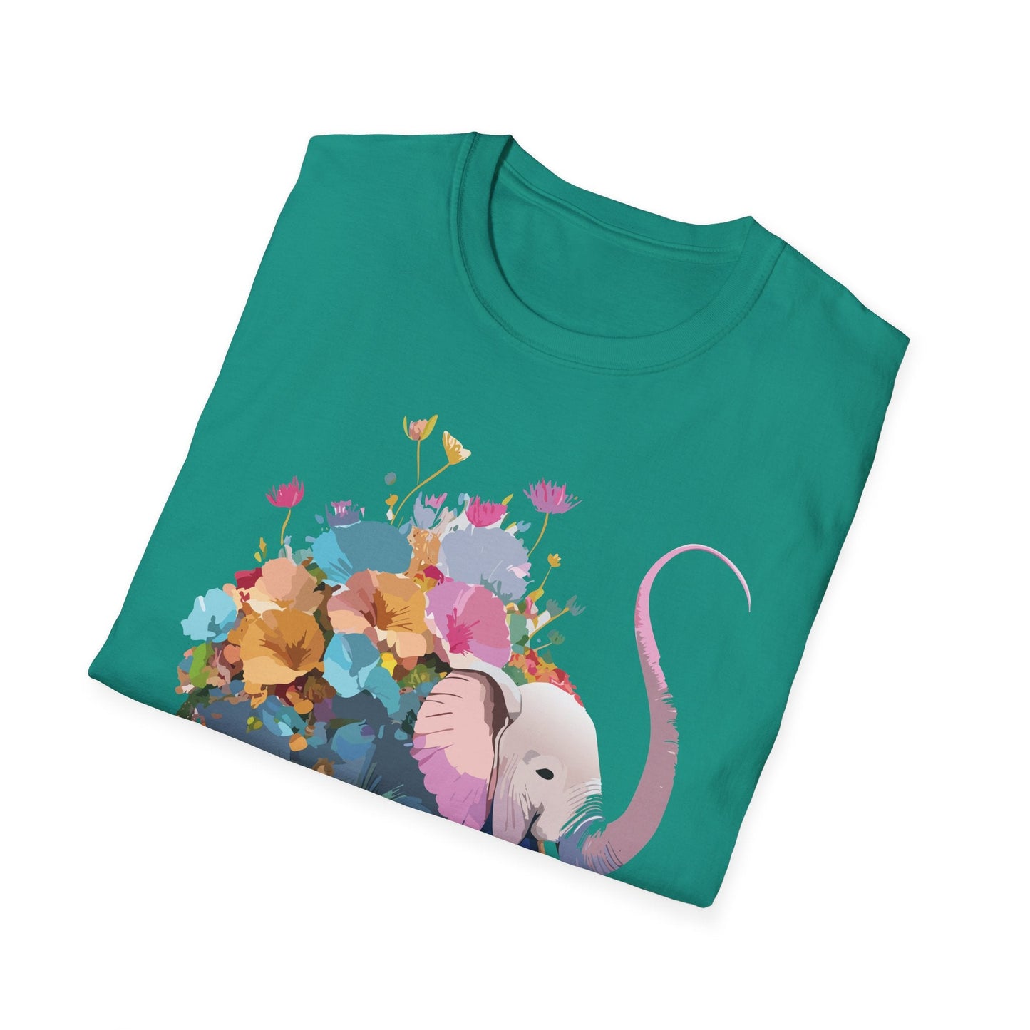 Elephant T Shirt Unisex Softstyle Cotton Tee With Animated Elephant Design Premium Comfort