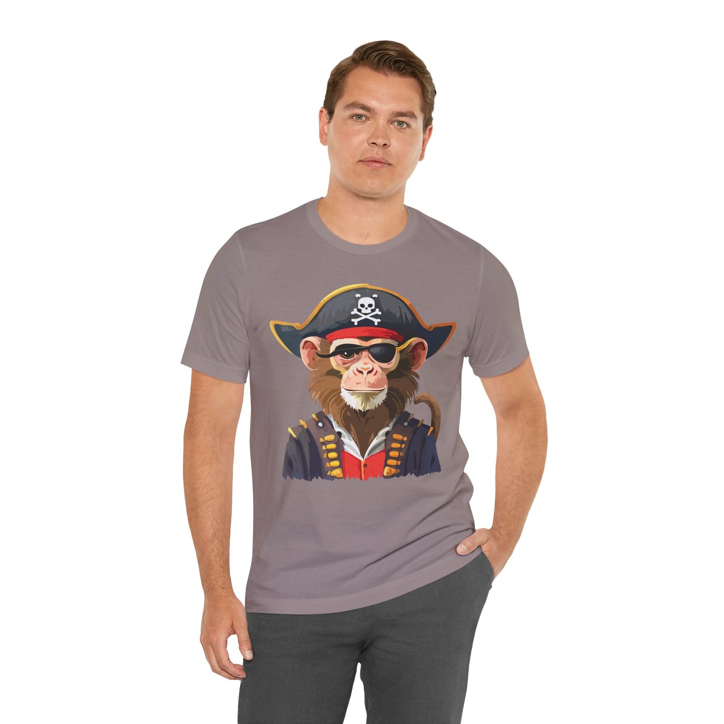 Unisex Animal Design Tee Shirt With Wild Animals Art Print Gildan Softstyle 64000
