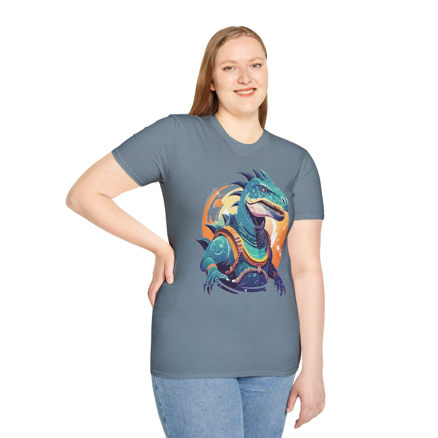 Alien Graphic Unisex Cotton Softstyle UFO Artwork Tee 17