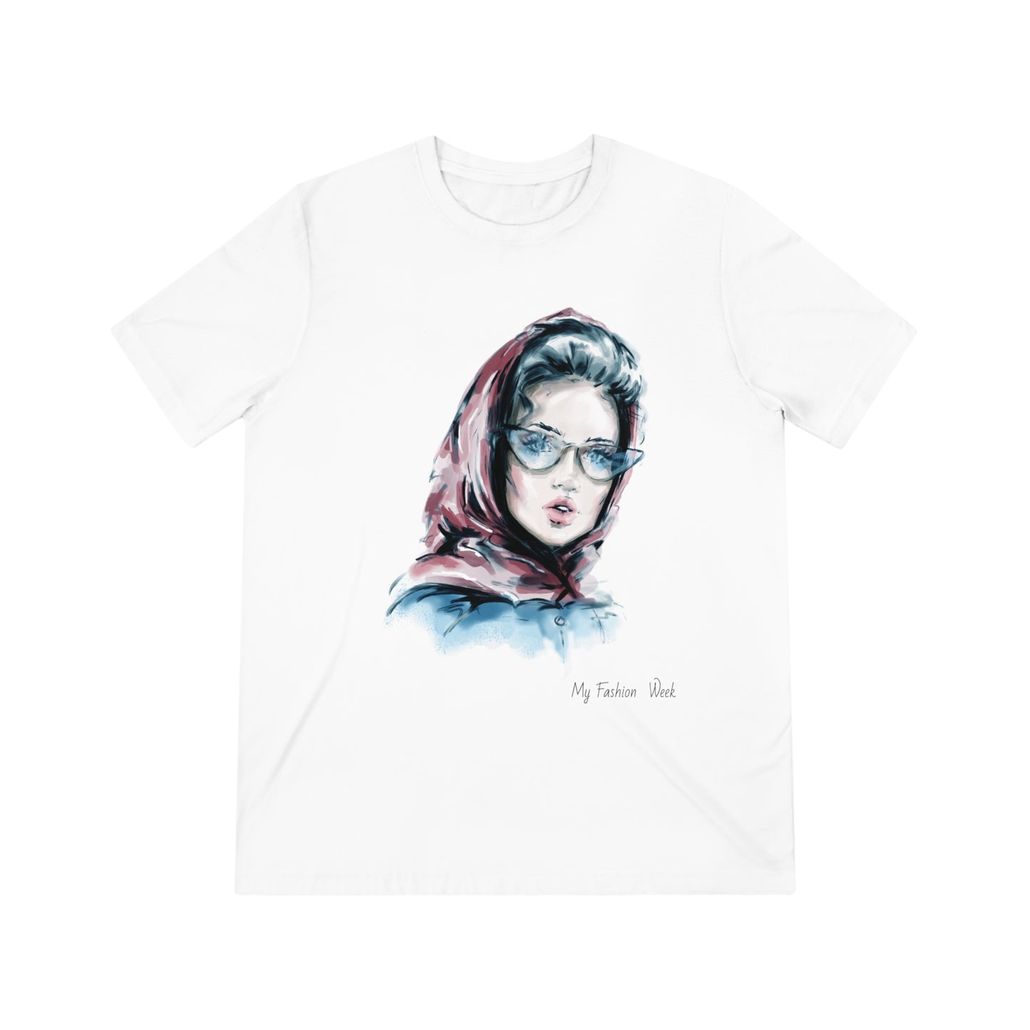 T-shirt tri-mélange avec motif artistique