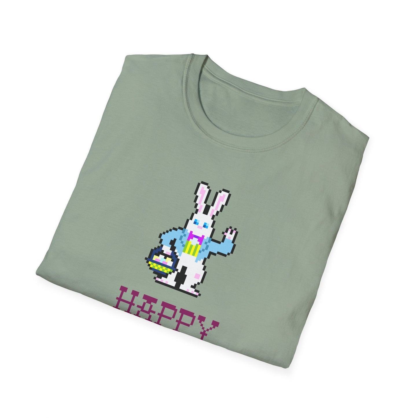 Funny Easter T Shirt With Signature And Prints Unisex Gildan Softstyle Cotton Tee Design
