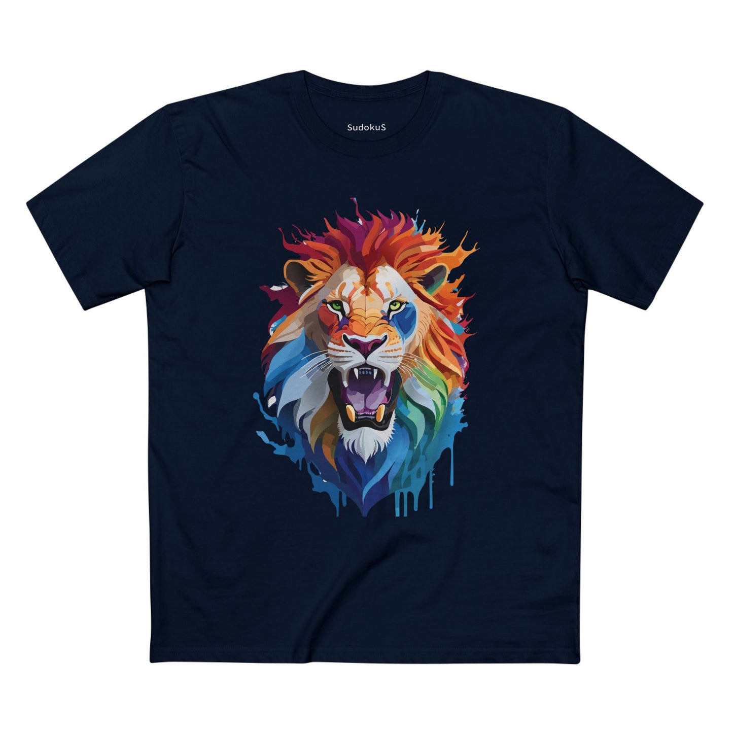 Lion Graphic Unisex 100 Cotton Staple Tee with Animal Design Artwork 30