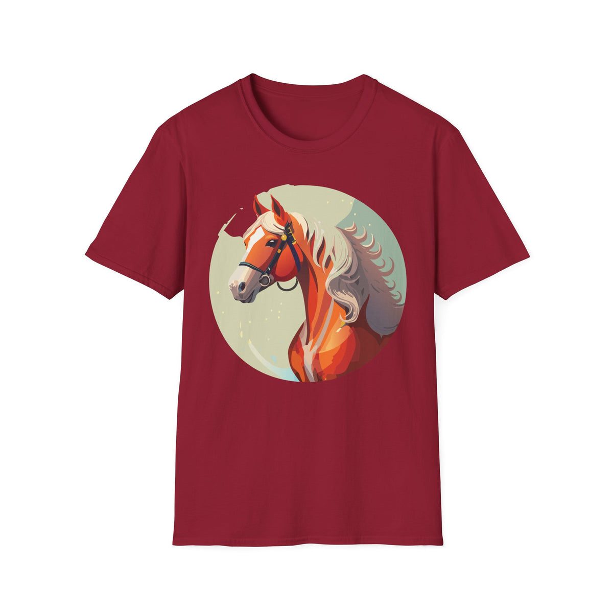 Majestic Chestnut Horse T-Shirt | Illustrated Horse Portrait