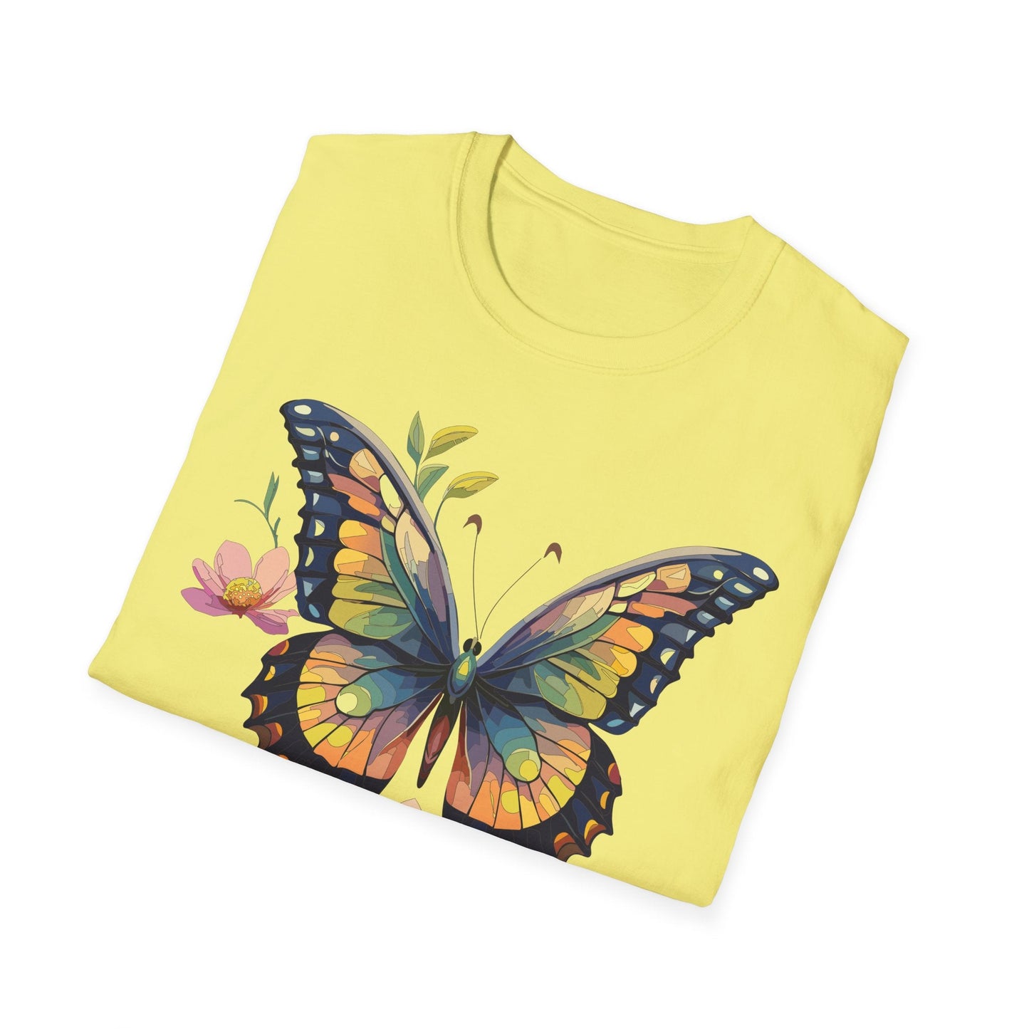Butterfly Shirt Unisex Monarch Butterfly T Shirt Softstyle Cotton Tee One Hundred Percent Ring Spun