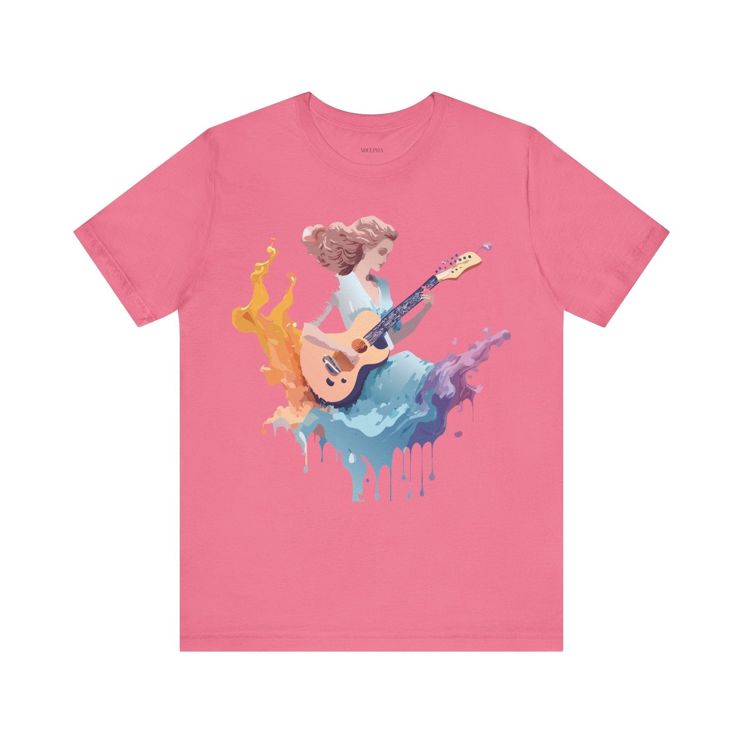 Music Graphic Unisex 100 Cotton Vintage Art with Musical Elements Tee 38