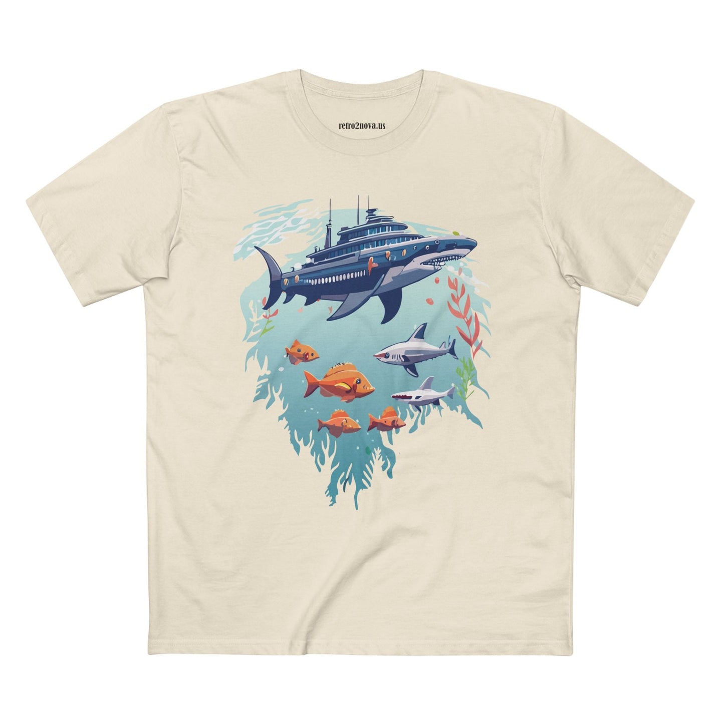 Ocean Pacific Shirt Unisex Premium Cotton Art Tee Original Art Design Retro2Nova Ocean Collection