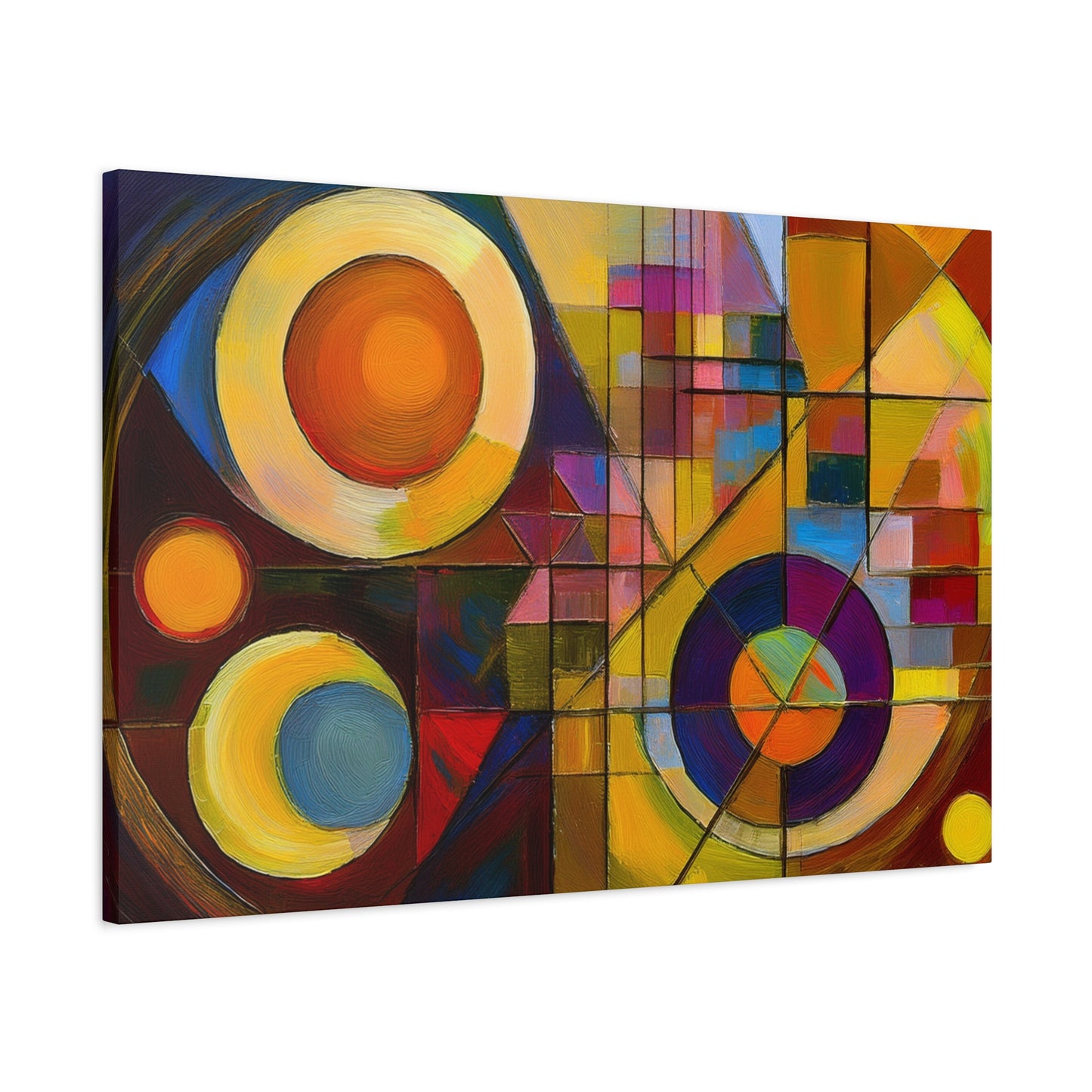 Abstract Oil Painting Print Canvas 24x16, 30x20, 36x24, 48x32, 60x40 Bright Latex Inks, Pine-Wood Inner Frame ABH-7