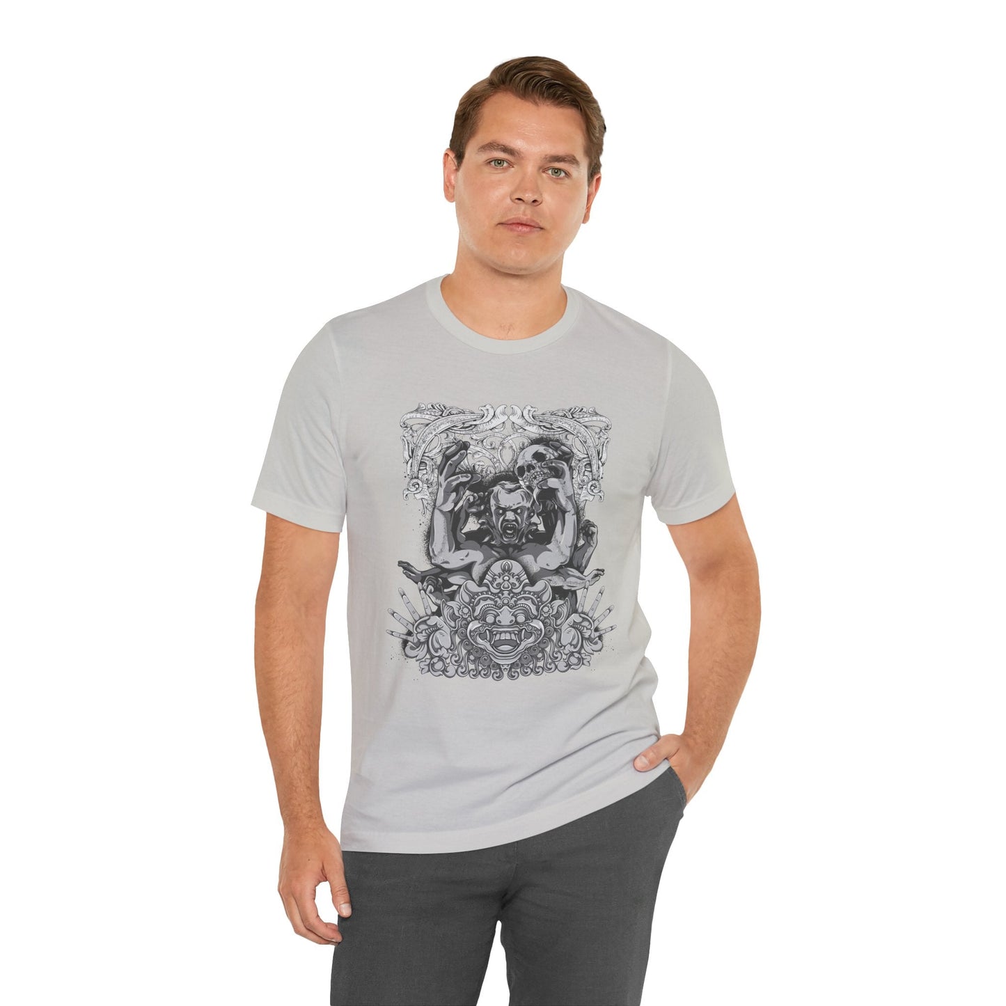 Mask Artwork Illustration Graphic Unisex Cotton T-Shirt r17