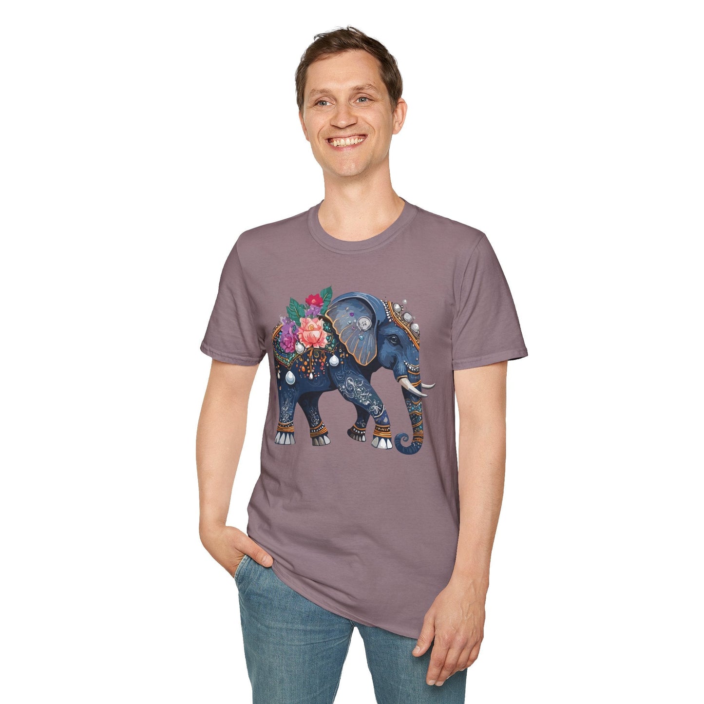 Elephant T Shirt Unisex Softstyle Tee Gildan 64000 100 Percent Cotton Comfort Everyday