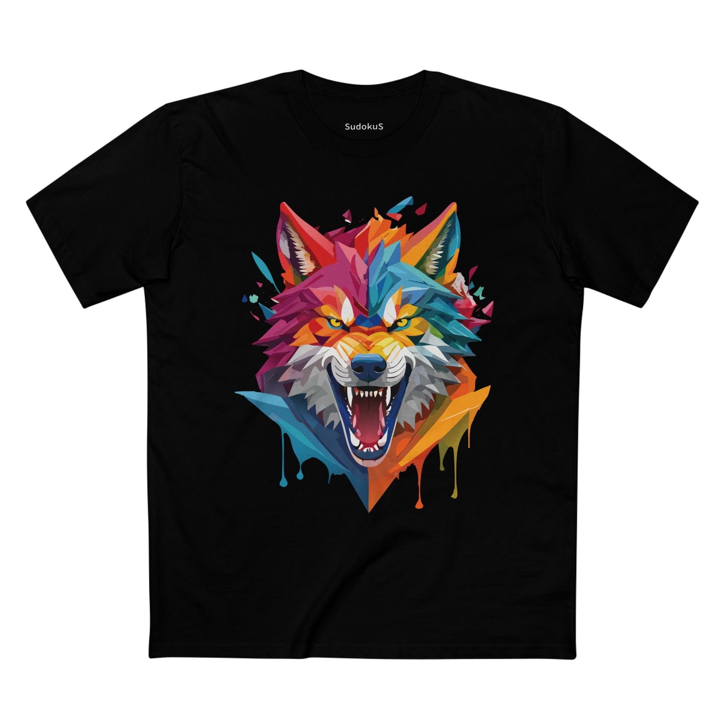Wolf Graphic Unisex 100 Cotton Staple Tee with Animal Design Artwork 16