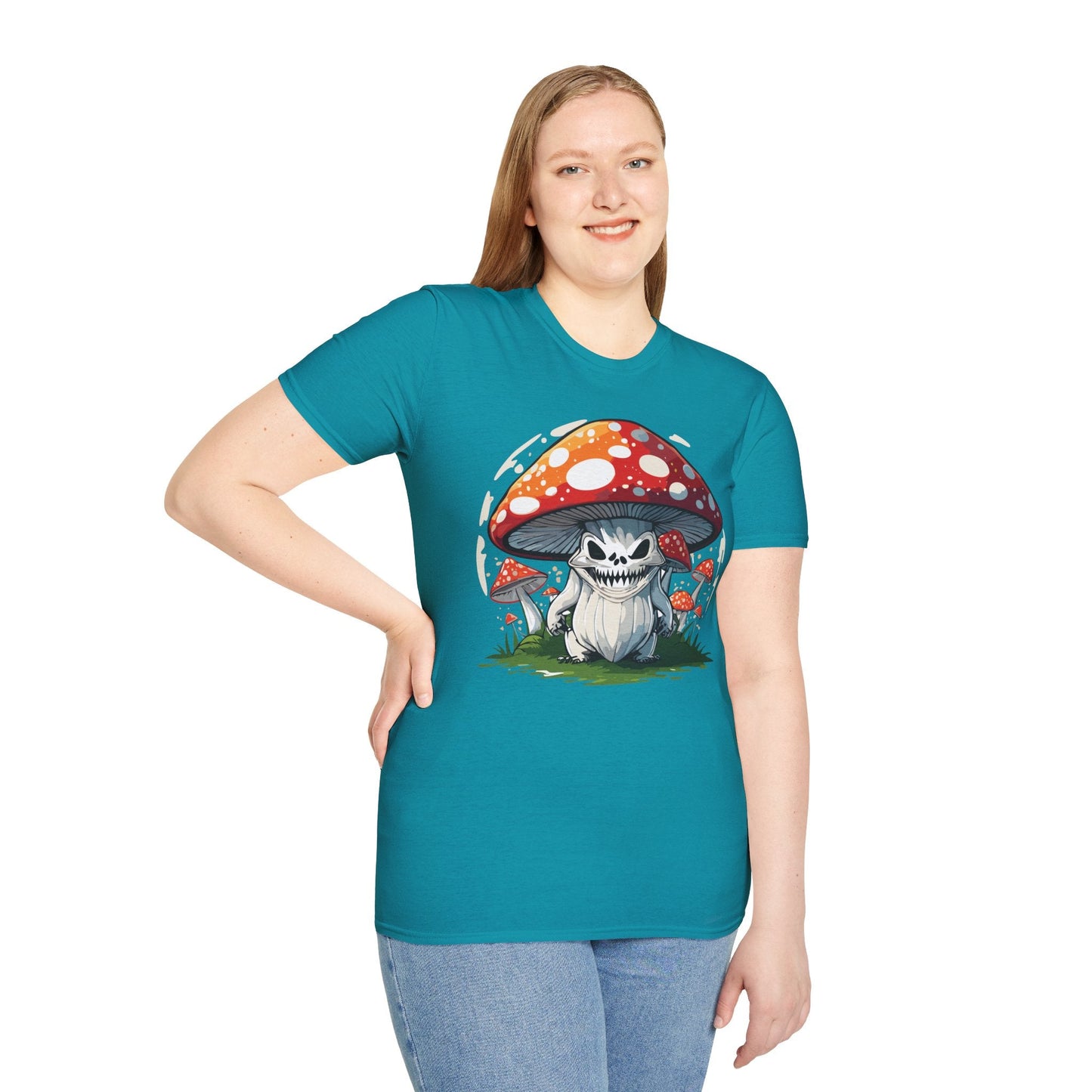 Mashroom Tee Shirt Unisex Softstyle 64000 100 Percent Ring Spun Cotton Funny Mashroom Fungus Design