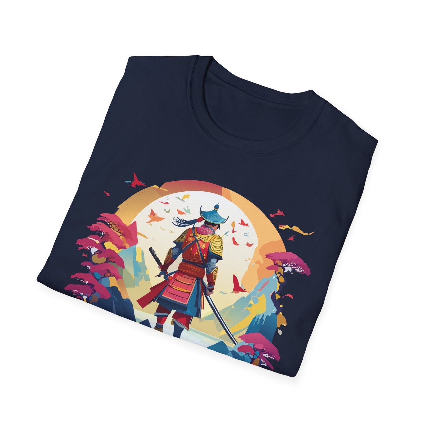 Samurai Shirt Unisex Tee Made With 100 Percent Ring Spun Cotton Soft Durable Comfort Gildan 64000
