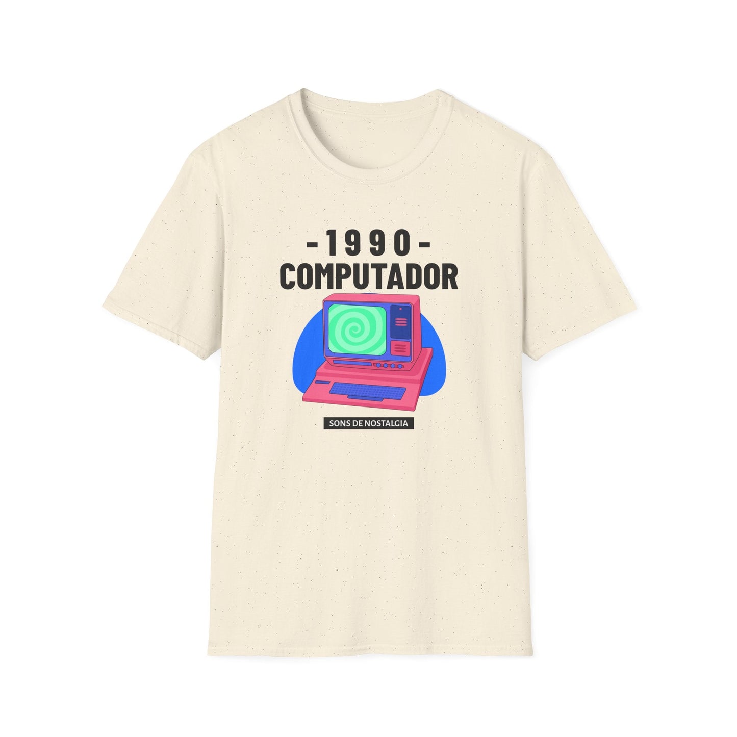 1990 Computador Retro T-Shirt Unisex Cotton Vintage Computer Graphic Tee