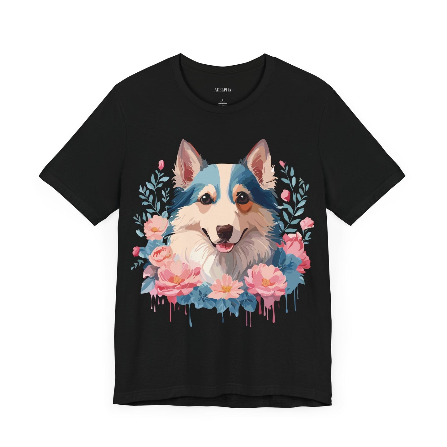 Unisex Graphic Dog Shirt Vintage Inspired Tee Art Design By Adelpha Premium Short Sleeve