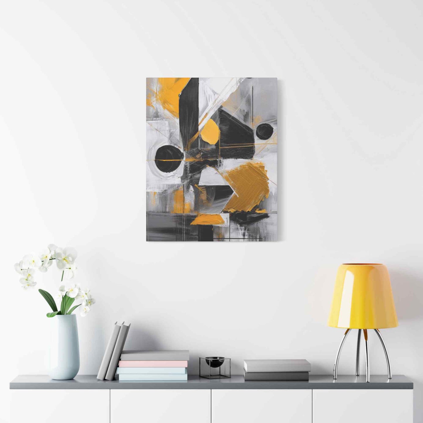 Black Abstract Painting Print Canvas 20x24,20x30,24x30, 24x32,24x36,30x40, 32x48,36x48,40x60 Pine-Wood Inner Frame ABS-20