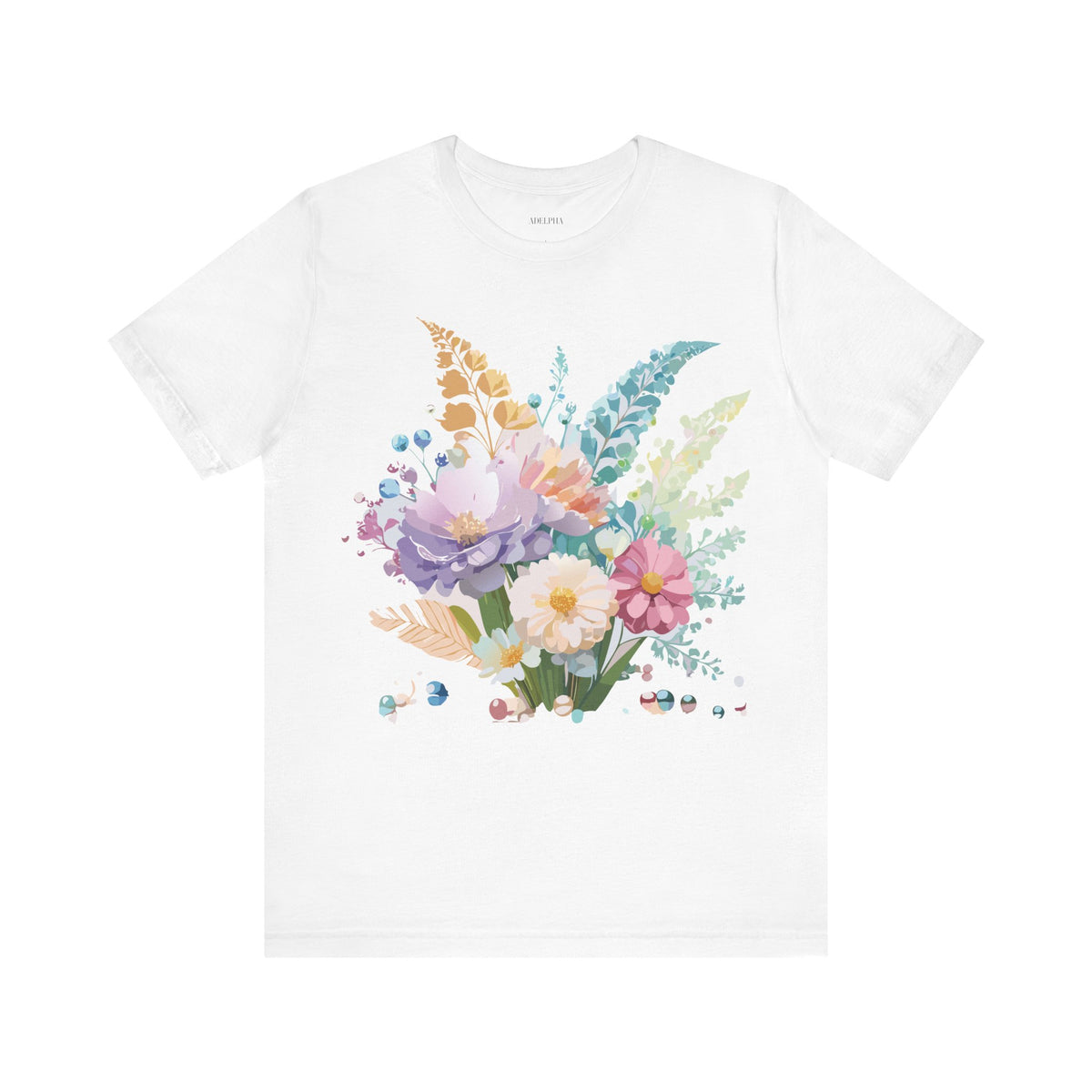Floral Graphic Tee Shirt - Bella+Canvas Unisex 100 Cotton 16