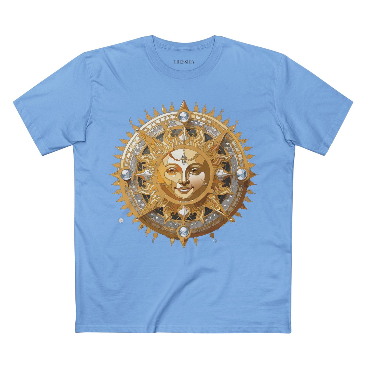 Gold Sun Graphic Unisex 100 Cotton T-Shirt with Golden Art Design 10