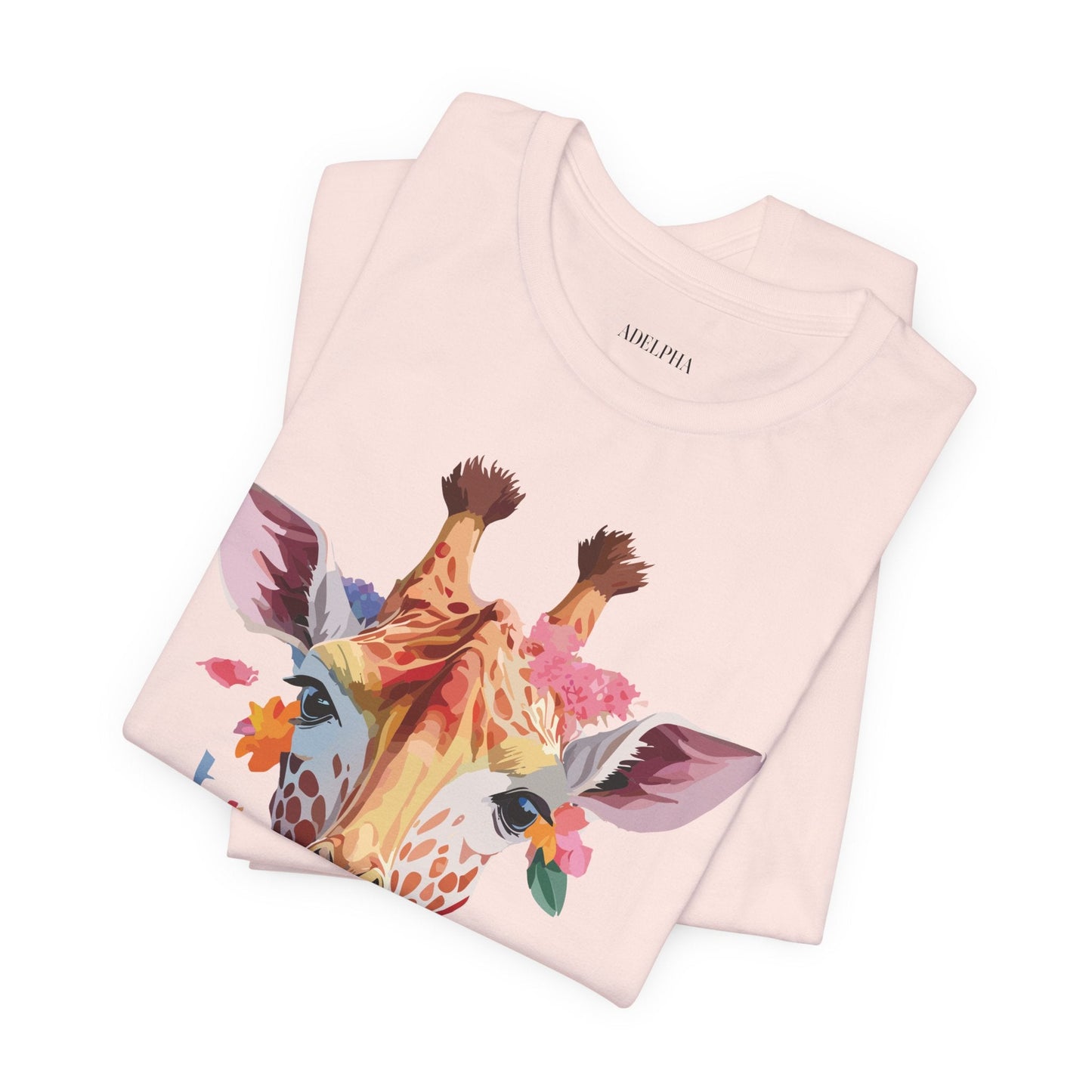 Adelpha Giraffe Graphic Tee Unisex Short Sleeve Art Design Shirt Vintage Inspired Artwork