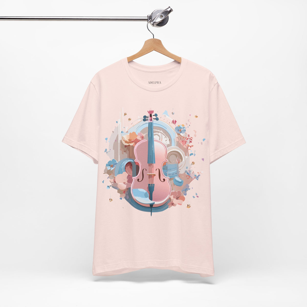Music Graphic Unisex Cotton Bella+Canvas Tee with Art Design m152