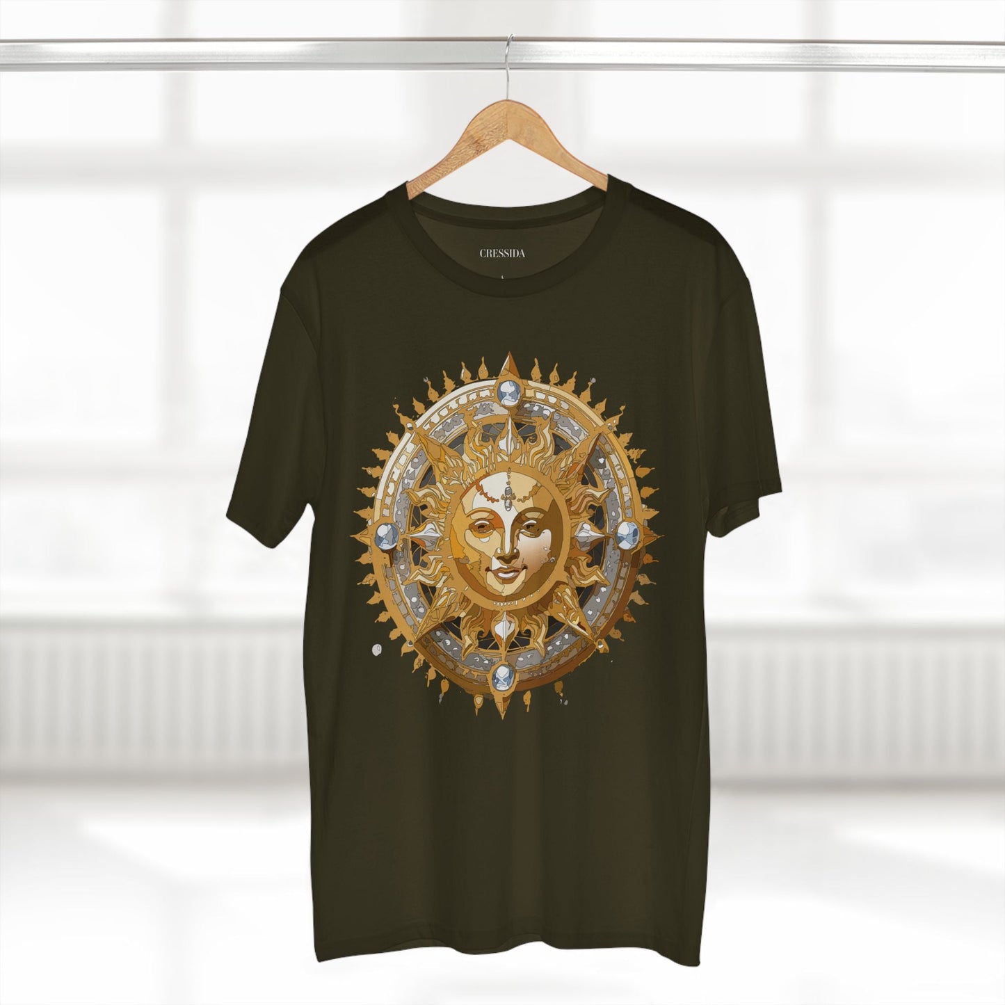 Gold Sun Graphic Unisex 100 Cotton T-Shirt with Golden Art Design 10