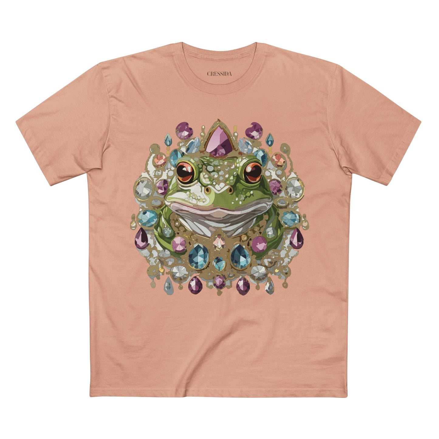 Frog Graphic Unisex 100 Cotton Tee With Unique Animal Golden Medallion Art Design 28
