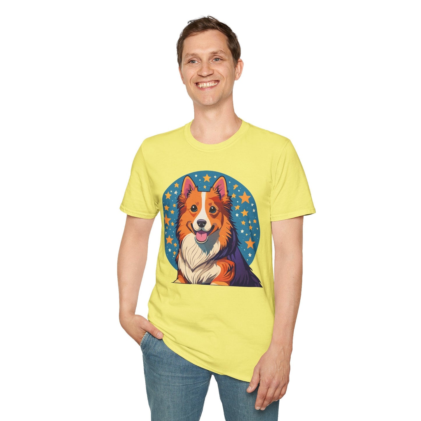 Unisex Dog Shirt Animal Print Tee Gildan Softstyle 64000 Tee