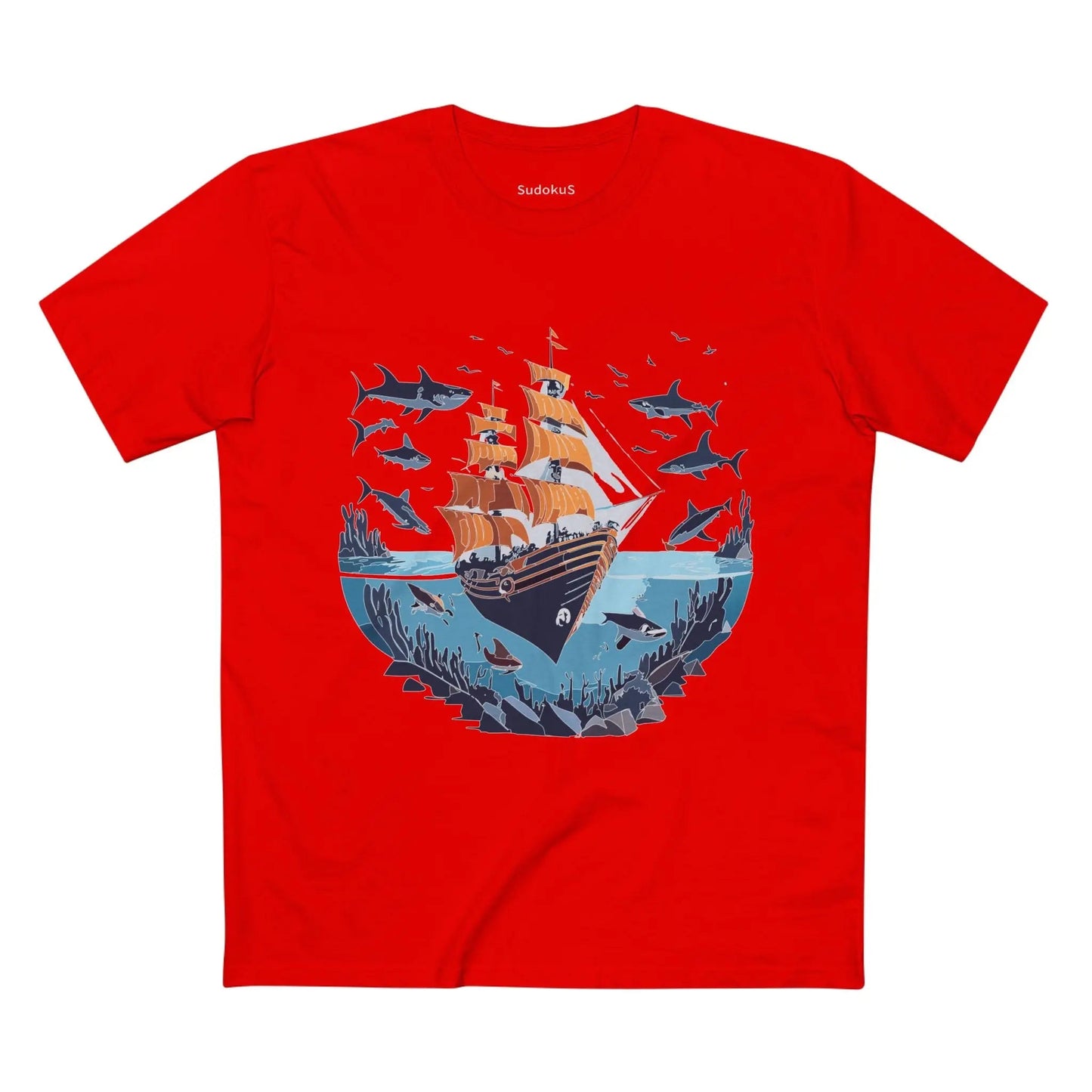 Ocean Coast Graphic Unisex 100 Cotton Staple Tee 30