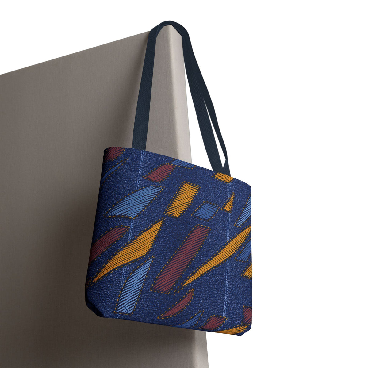 Denim Fabric Imitation Print Unisex Canvas Bag Poly Spun 3 Sizes Tote Bag 149