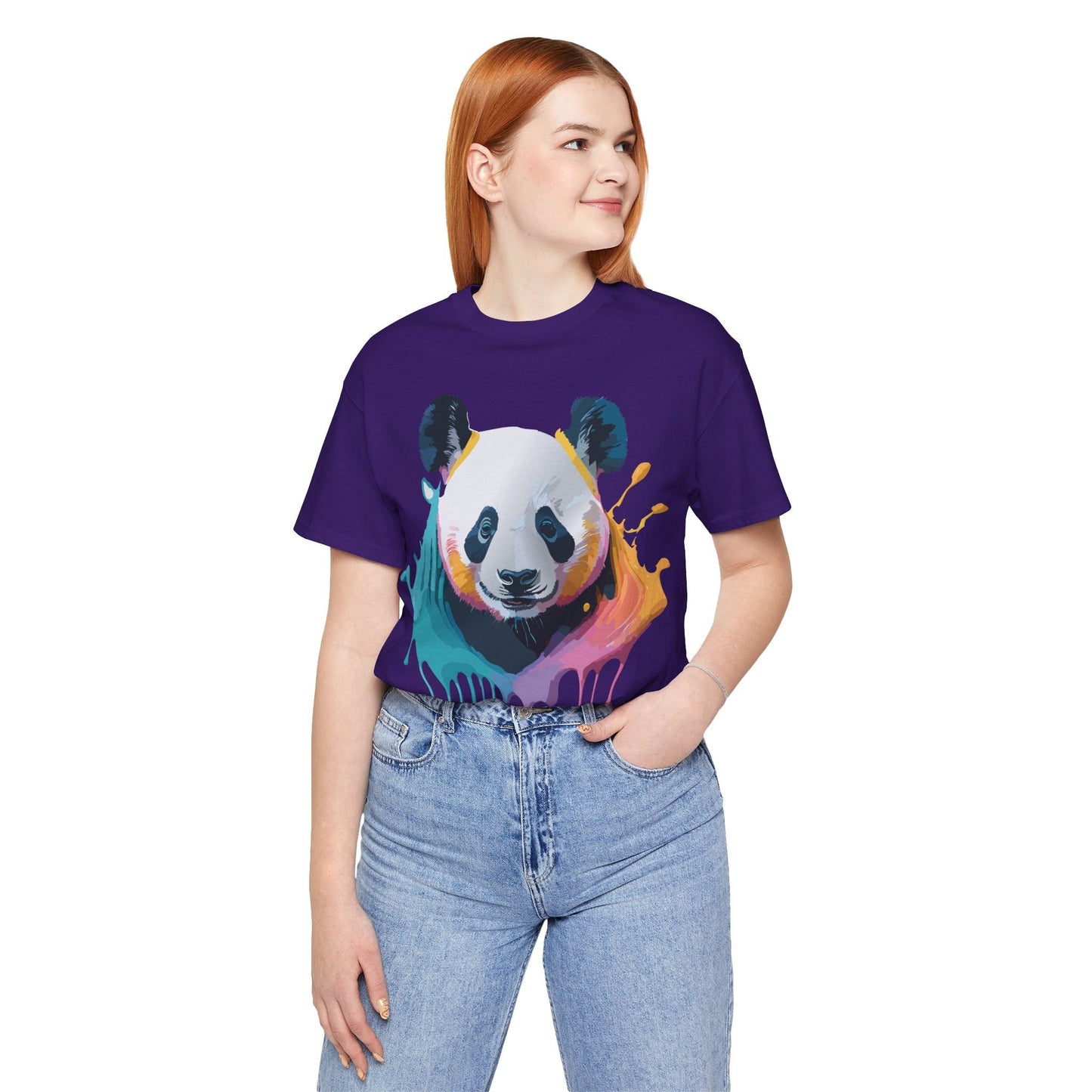 Panda Graphic T Shirt Unisex Jersey Short Sleeve Vintage Inspired Art Tee by Adelpha