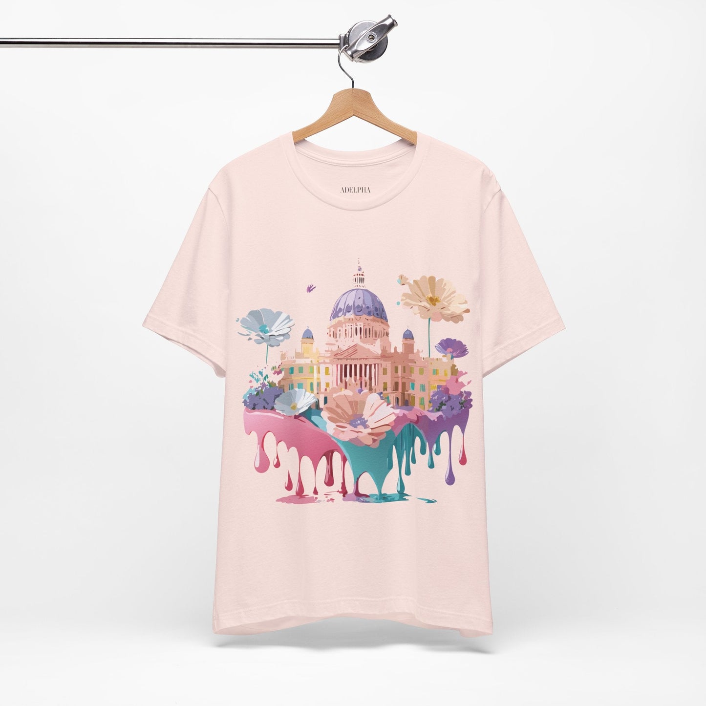 Madrid Tourist Shirt Unisex Graphic Tee With Vintage Adelpha Art Design Short Sleeve
