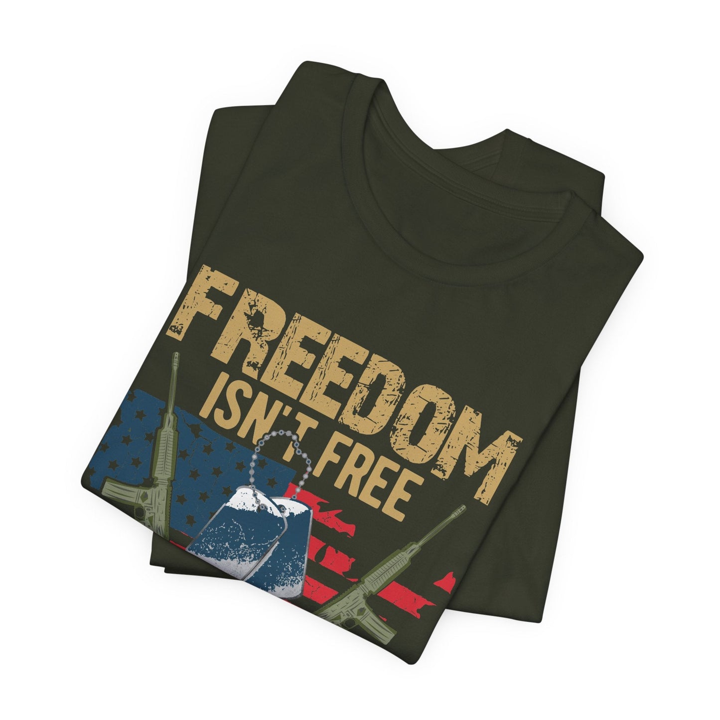 Army Veteran Patriotic Graphic Design Unisex Cotton T-Shirt v19