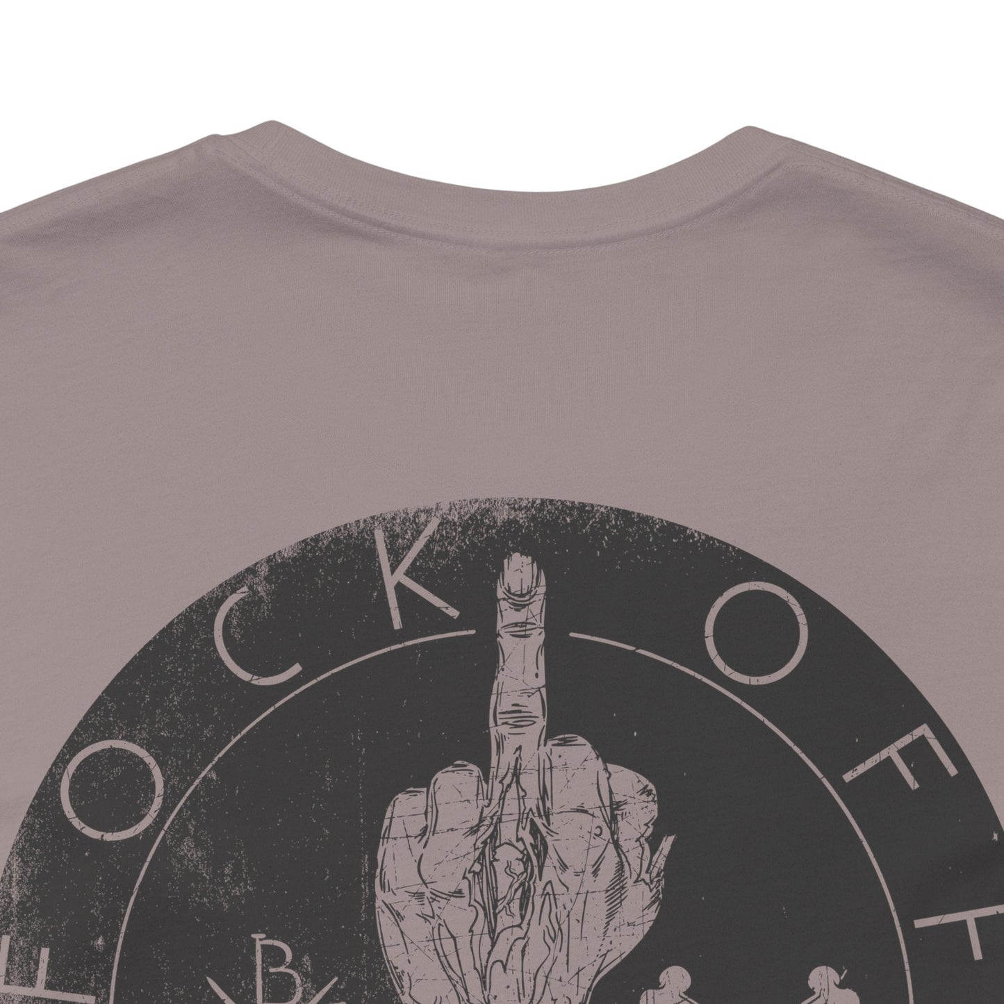 Middle Finger Skull Graphic Design Unisex Cotton T-Shirt A-11
