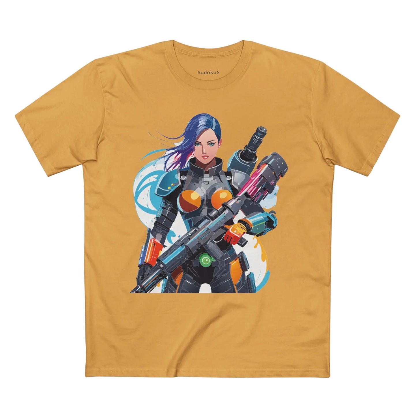 Army-woman Graphic Unisex 100 Cotton Staple Tee 24