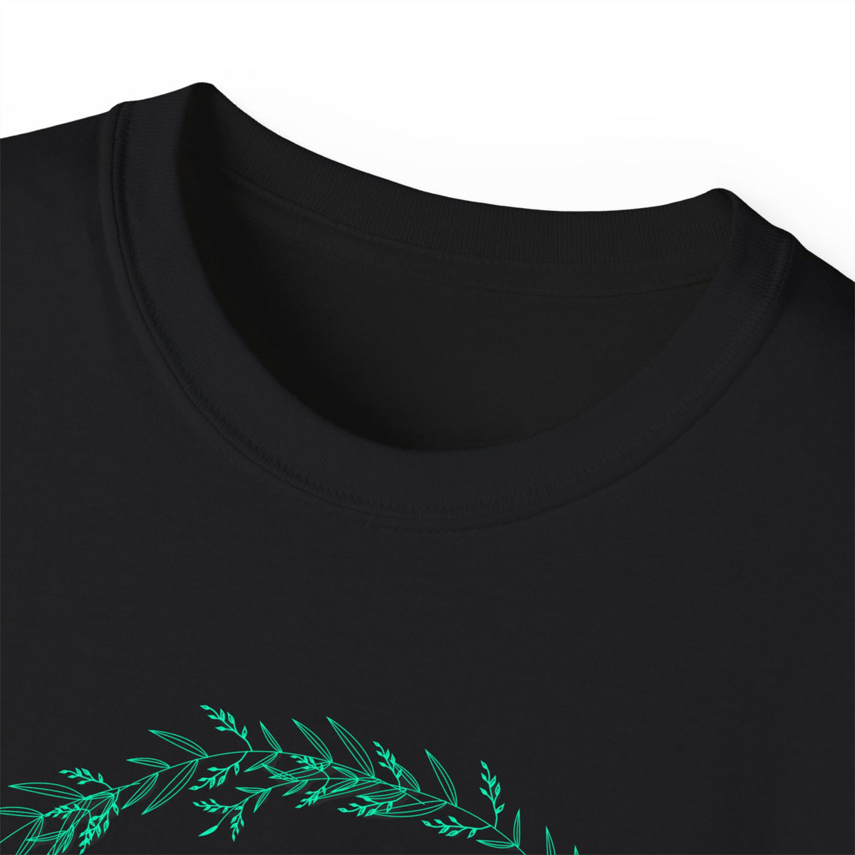 Go Vegan Wreath Tee | Plant-Based Vegan Shirt, Green Botanical Design