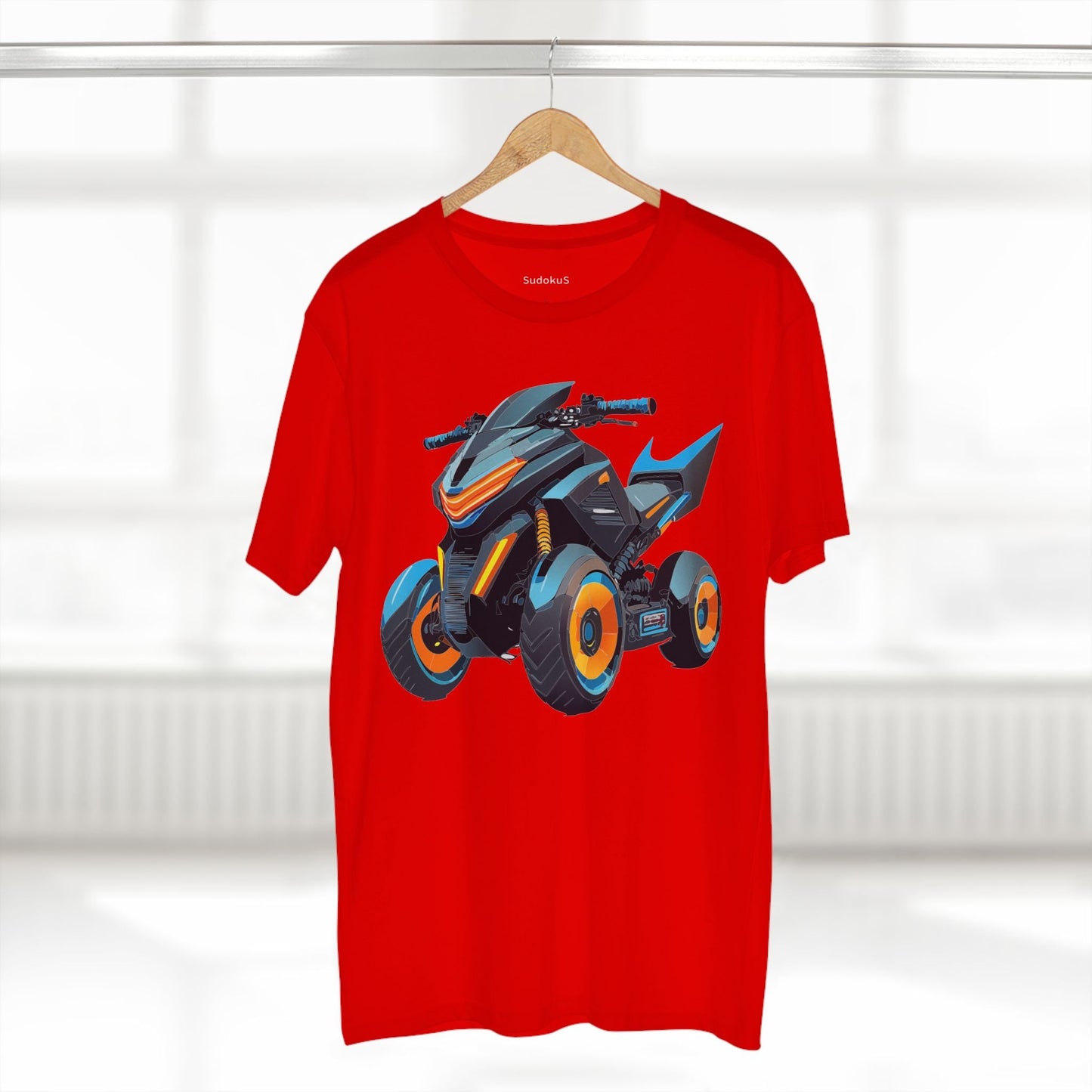 Moto Bike Graphic Unisex 100 Cotton Staple Tee 15