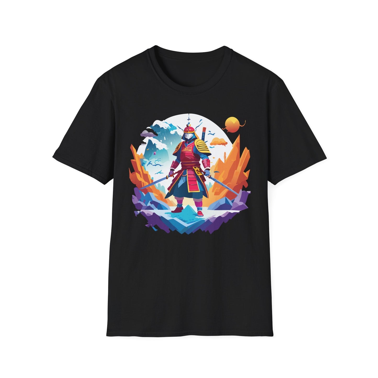 Samurai Shirt Unisex Short Sleeve T Shirt Gildan Softstyle 64000 100 Percent Ring Spun Cotton Tee